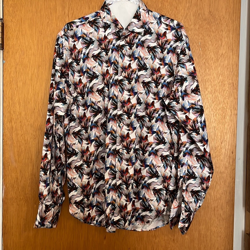 Luchiano Visconti Men’s Button Down Fish Themed